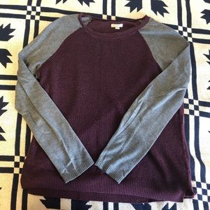Sonoma eggplant/grey light sweater // S